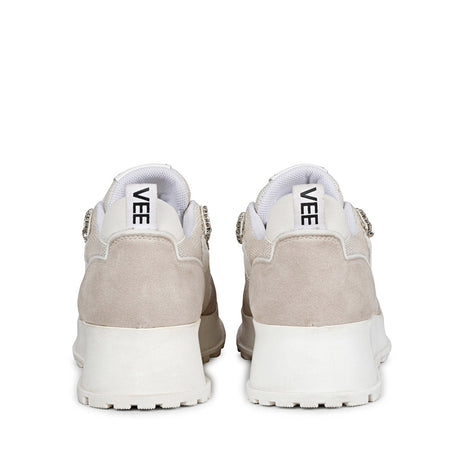 Whitesta Womens White Leather Sneakers