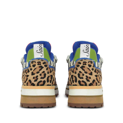 Whitesta Fiorella Multi Color Leopard Print Leather Sneakers