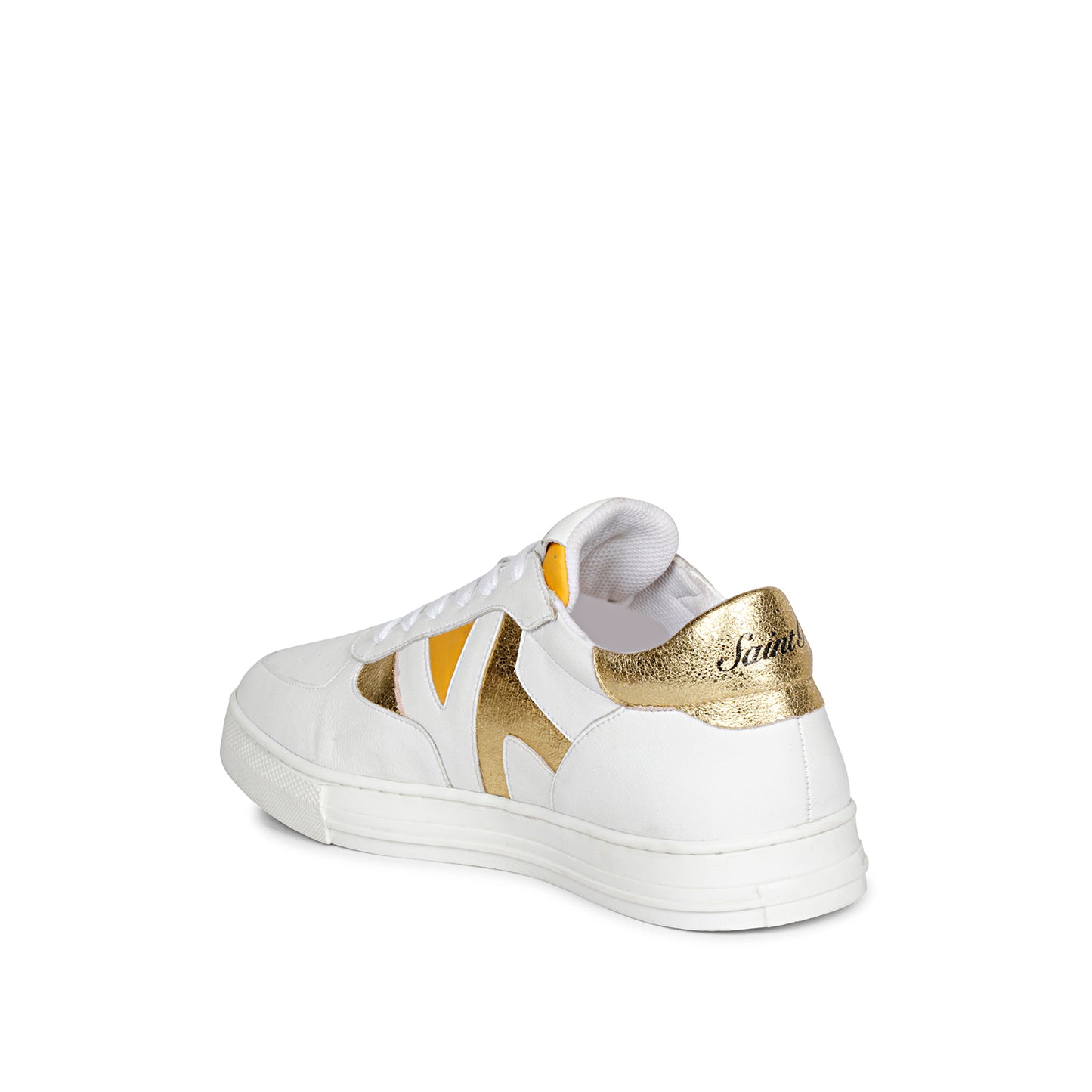 Whitesta Felix White & Yellow Leather Sneakers