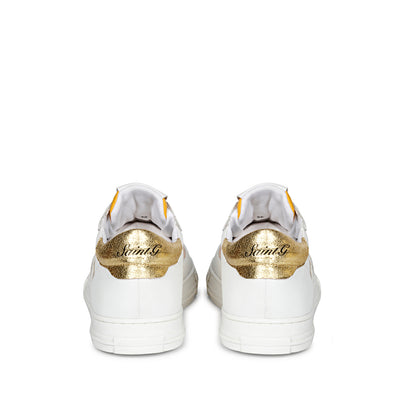 Whitesta Felix White & Yellow Leather Sneakers