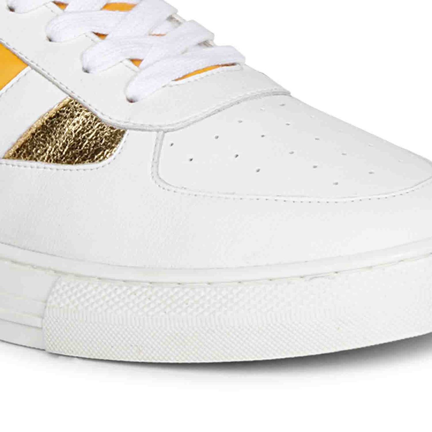 Whitesta Felix White & Yellow Leather Sneakers