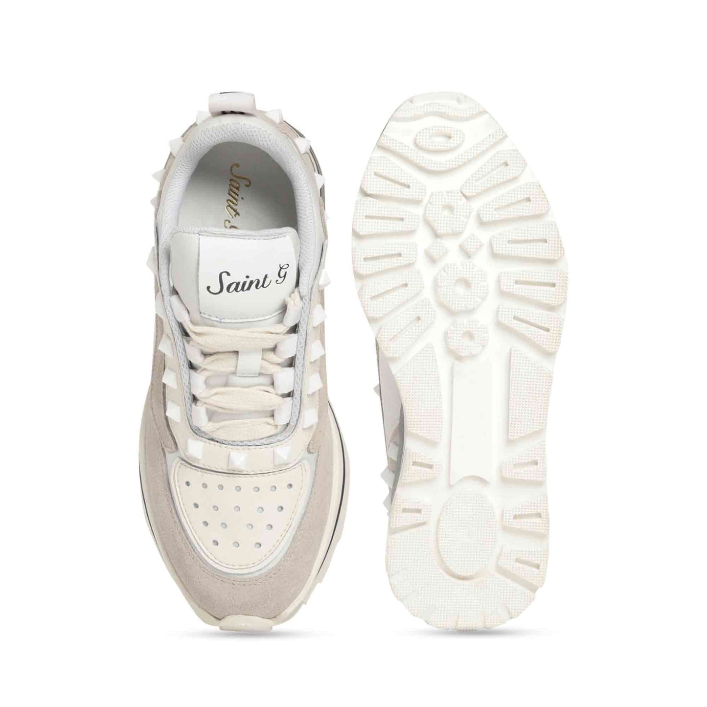 Whitesta Fallon White Leather Sneakers