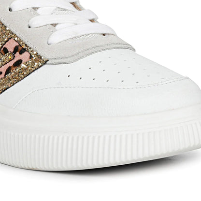 Whitesta Taylor Glitter Embellished Multi Leather Sneakers.
