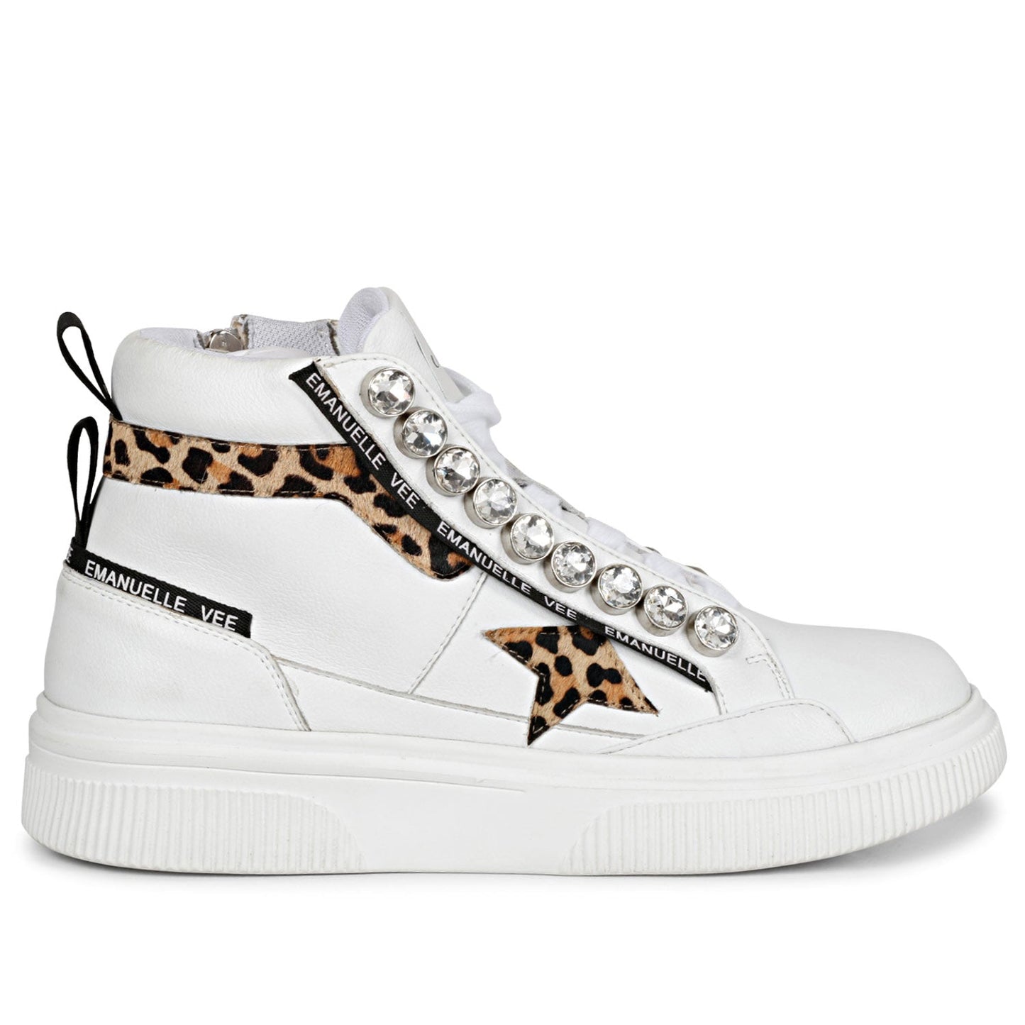 Whitesta Womens White Leather Sneaker