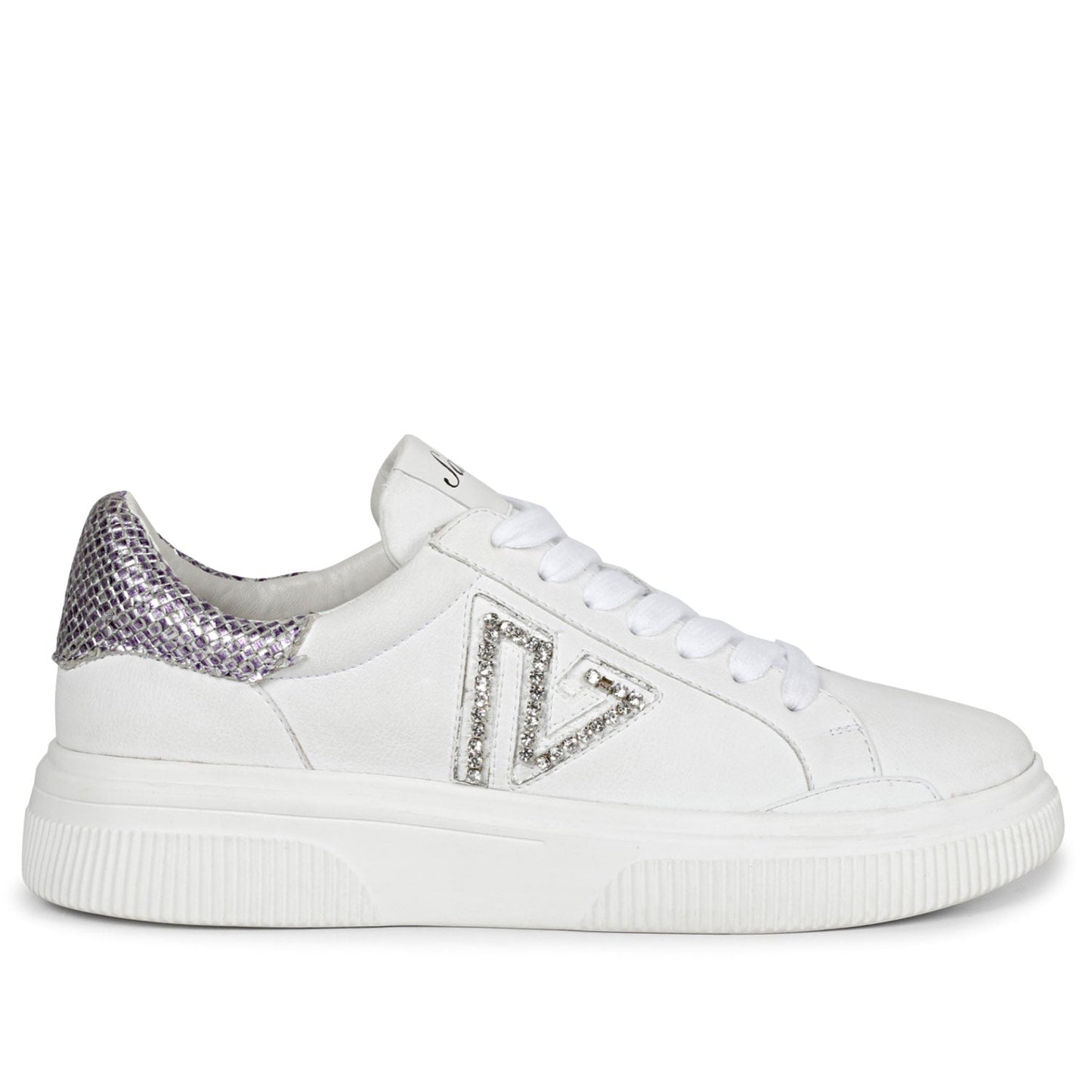 Whitesta Womens White Leather Sneaker