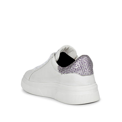 Whitesta Womens White Leather Sneaker