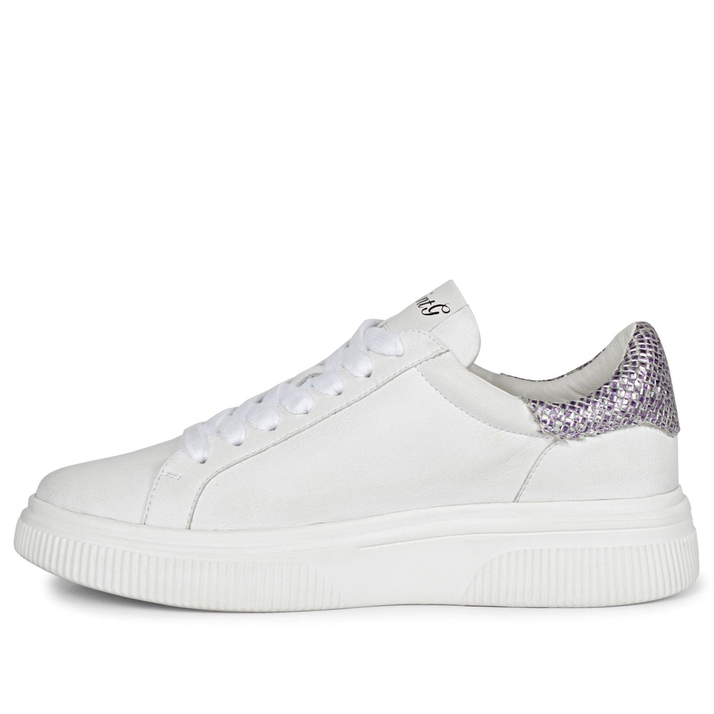 Whitesta Womens White Leather Sneaker