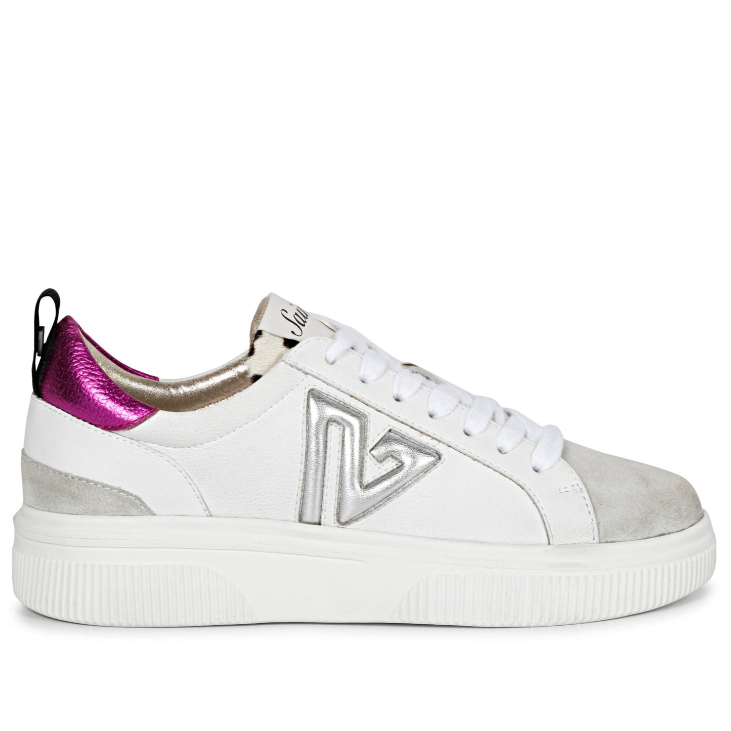 Whitesta Womens White Leather Sneaker