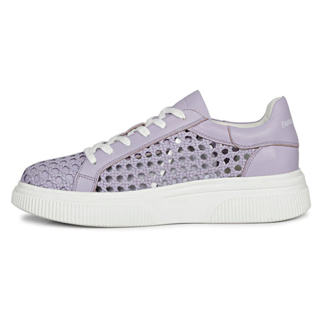 Whitesta Zoey Womens Purple Woven Leather Sneakers