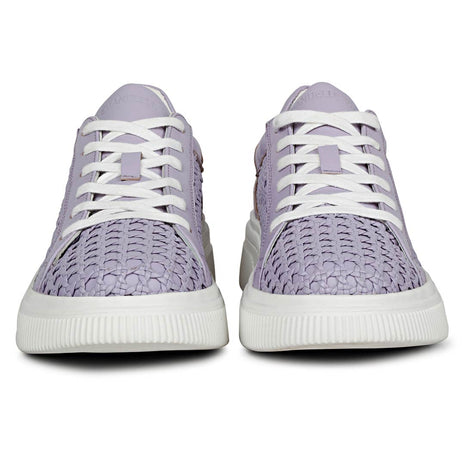 Whitesta Zoey Womens Purple Woven Leather Sneakers