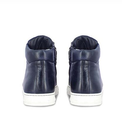 Whitesta Tesoro Blue Leather Handcrafted Sneakers
