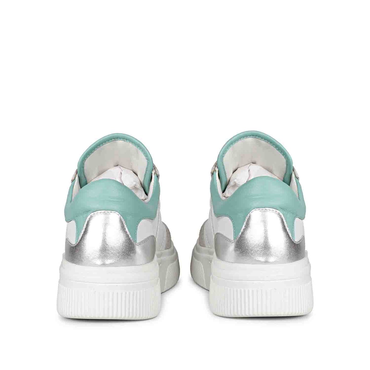 Whitesta Aloisia Mint Sneakers - Fashion-forward leather footwear for a fresh and modern vibe.