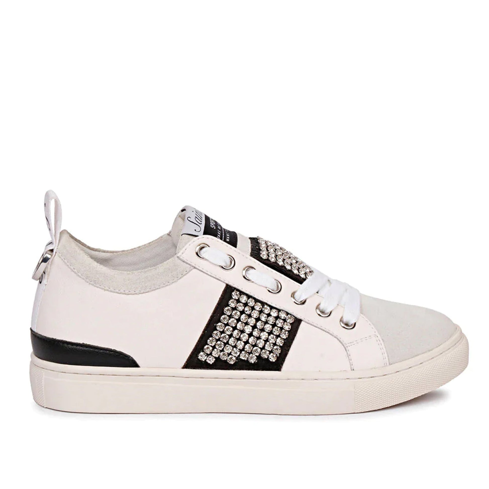 Whitesta Janet Off White Leather Sneakers - Stylish and comfortable footwear for a trendy look. Elevate your fashion with these chic off-white sneakers.