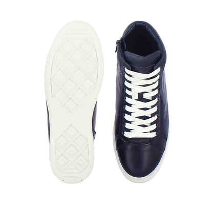 Whitesta Tesoro Blue Leather Handcrafted Sneakers